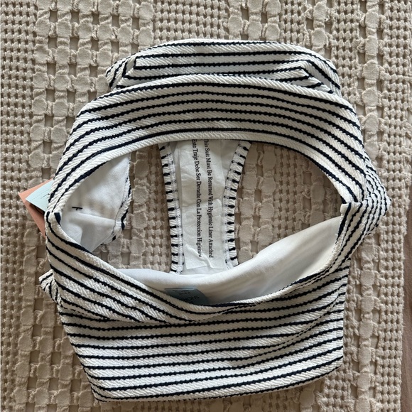 NEW Shade & Shore Navy and‎ White Striped Bikini Bottom Size M - Picture 6 of 8
